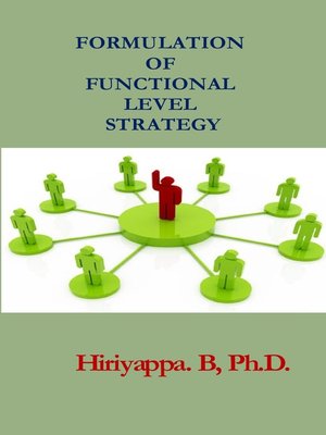 cover image of Formulation of Functional Level Strategy